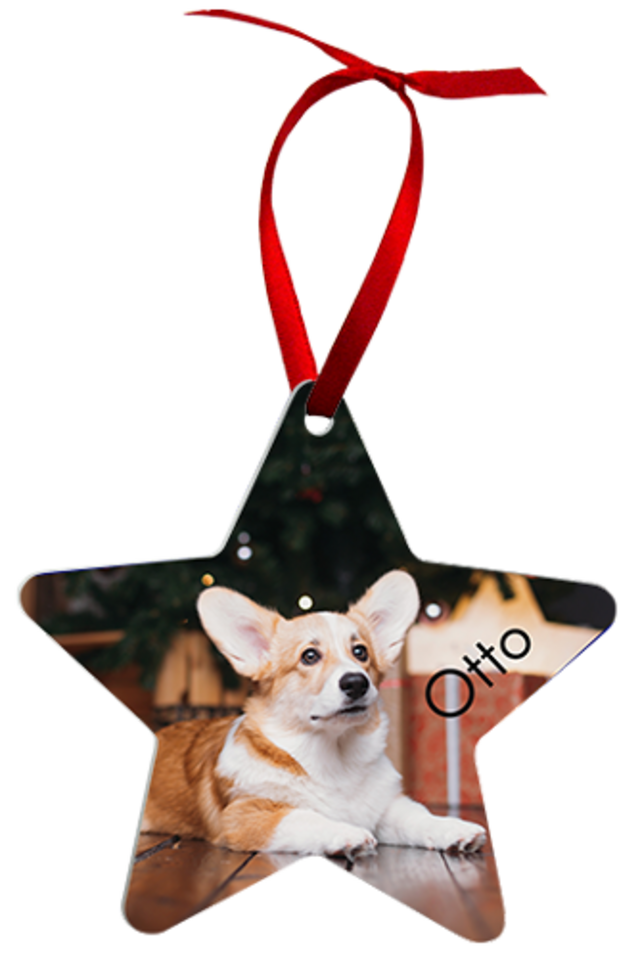 Example usage of Unisub Ornament - Star sublimation blank