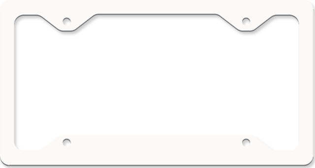 Unisub License Plate Frame - Slim Line 4 Notch sublimation blank