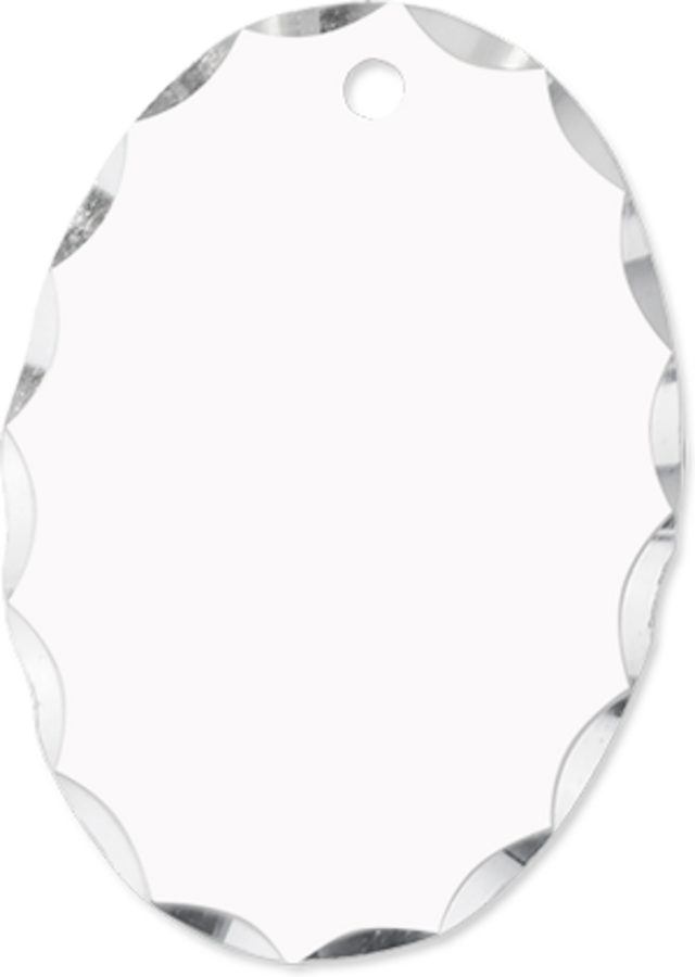 Unisub Charm - Oval, with Scalloped Edge sublimation blank