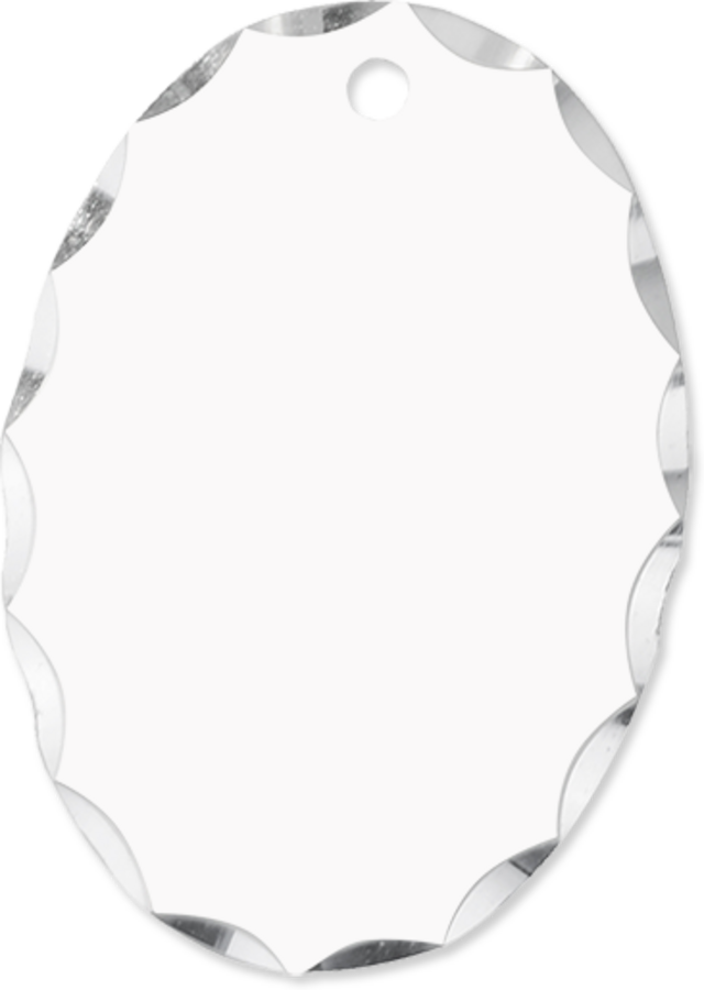 Charm - Oval, with Scalloped Edge Mockup
