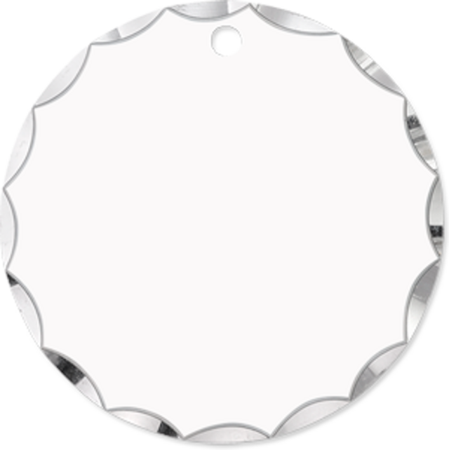 Unisub Charm - Circle, with Scalloped Edge sublimation blank