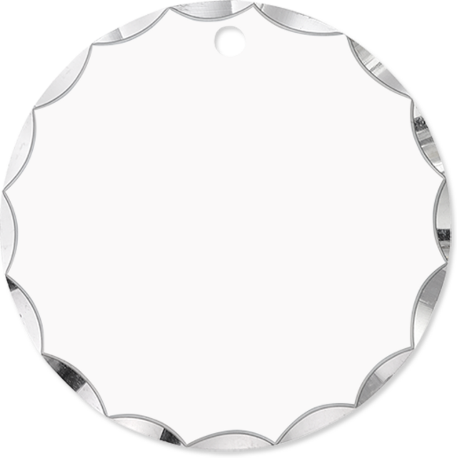 Charm - Circle, with Scalloped Edge Mockup