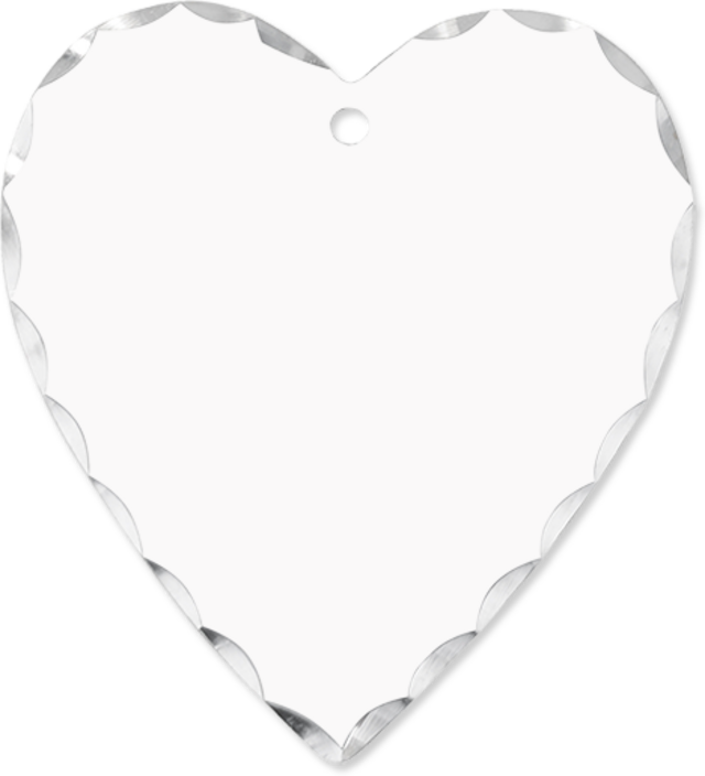 Charm - Heart, with Scalloped Edge Mockup