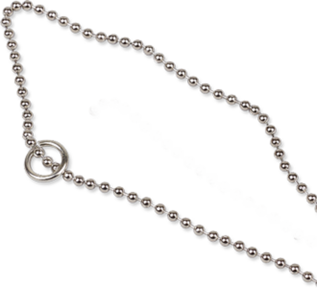Example usage of Unisub Bead Chain For ID Tag, with Jump Ring sublimation blank