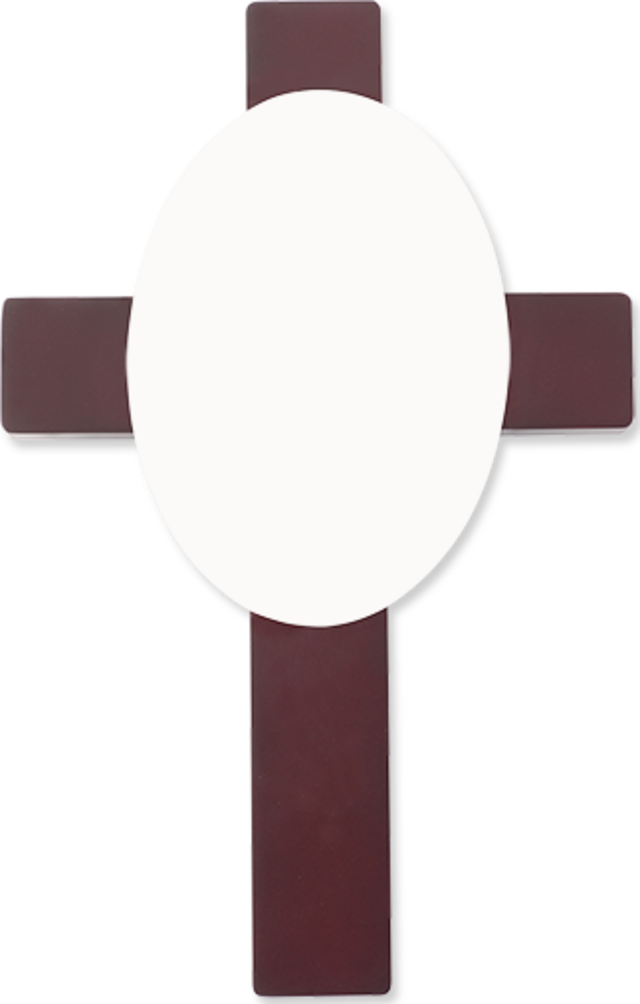 Plaque - Mahogany Cross, Hardboard Insert 5726 Mockup