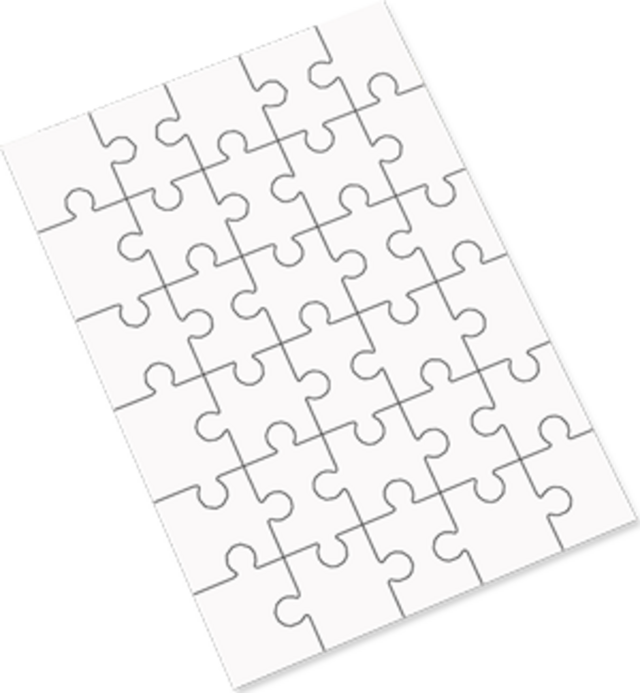 Unisub Jigsaw Puzzle - 30 Pc. Rectangle sublimation blank