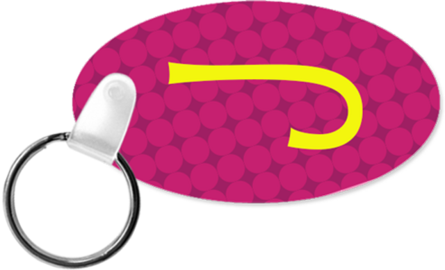 Example usage of Unisub Key Chain - Oval sublimation blank