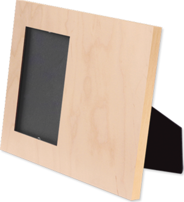 Unisub Natural Wood Picture Frame - Offset Cut, Holds 4