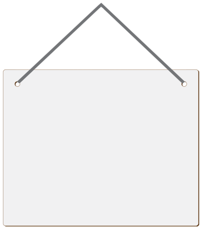 Unisub Hardboard Signage - Rectangle sublimation blank