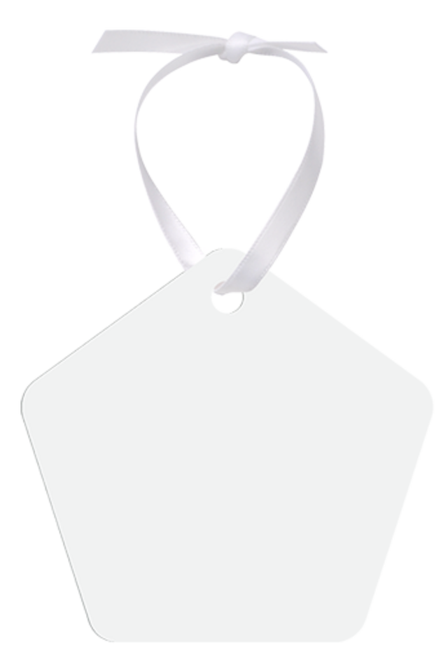 Unisub Ornament - Pentagon sublimation blank