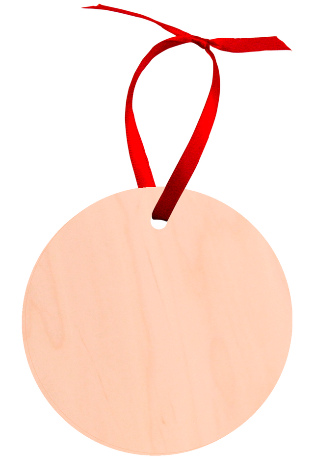 Unisub Natural Wood Ornament - Circle sublimation blank